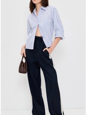 NWT | rag & bone | Lucia Stripe Poplin Shirt in Baby Blue Stripe